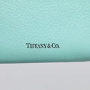 Tiffany & Co. Coin Purse Leather Light Blue Silver Auth BA16754A-13