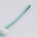 Tiffany & Co. Coin Purse Leather Light Blue Silver Auth BA16754A-14