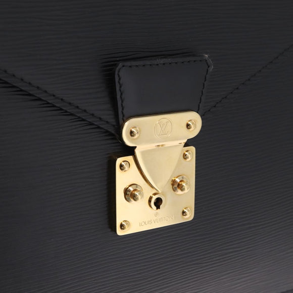LOUIS VUITTON Epi Serviette Conseiller Bag Black M54422 LV Auth BA16760A