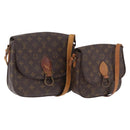 LOUIS VUITTON Monogram Saint Cloud Shoulder Bag 2 Set LV Auth BA16762-1