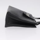Salvatore Ferragamo Hand Bag Leather Canvas 2 Set Black Auth BA16763-13