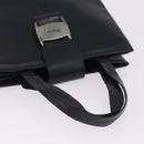 Salvatore Ferragamo Hand Bag Leather Canvas 2 Set Black Auth BA16763-14