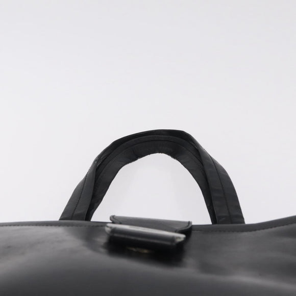 Salvatore Ferragamo Hand Bag Leather Canvas 2 Set Black Auth BA16763