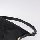Salvatore Ferragamo Hand Bag Leather Canvas 2 Set Black Auth BA16763-6