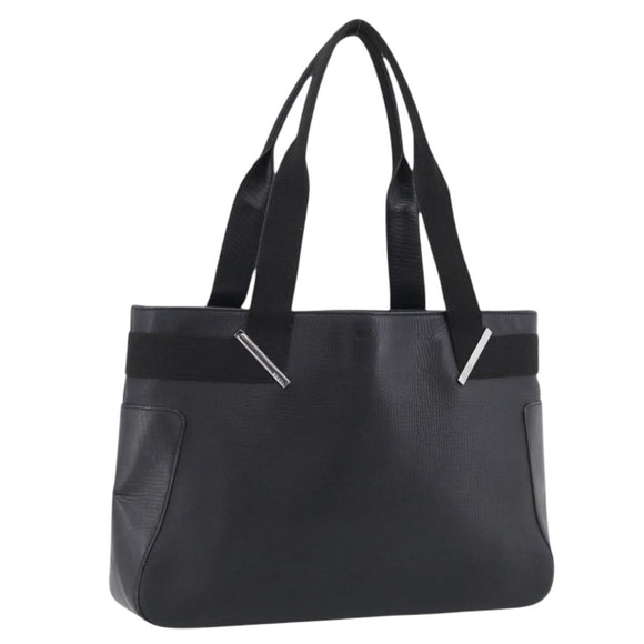 GUCCI Hand Bag Leather Black Silver 73983 Auth BA16769