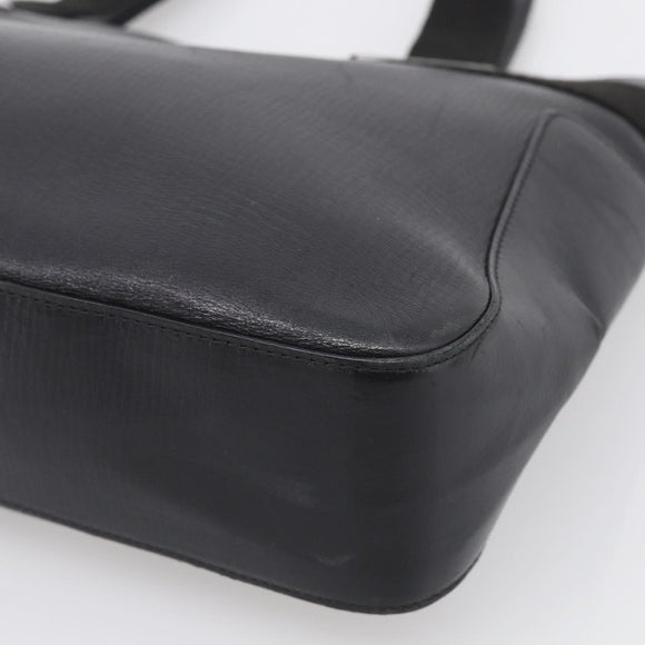 GUCCI Hand Bag Leather Black Silver 73983 Auth BA16769