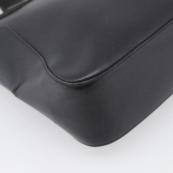 GUCCI Hand Bag Leather Black Silver 73983 Auth BA16769