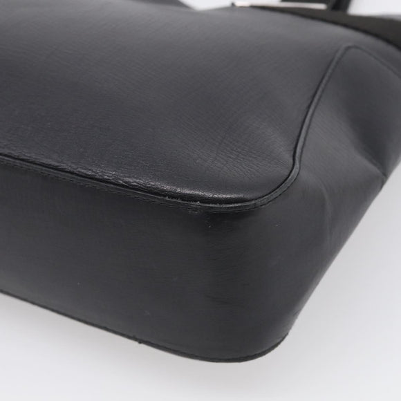 GUCCI Hand Bag Leather Black Silver 73983 Auth BA16769