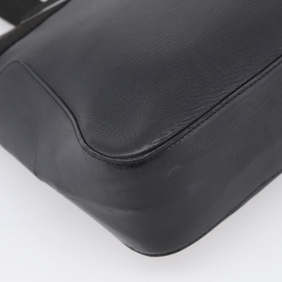 GUCCI Hand Bag Leather Black Silver 73983 Auth BA16769