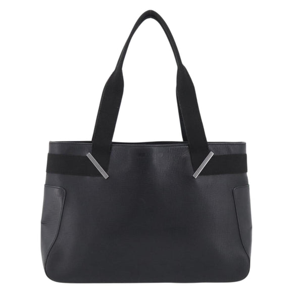 GUCCI Hand Bag Leather Black Silver 73983 Auth BA16769