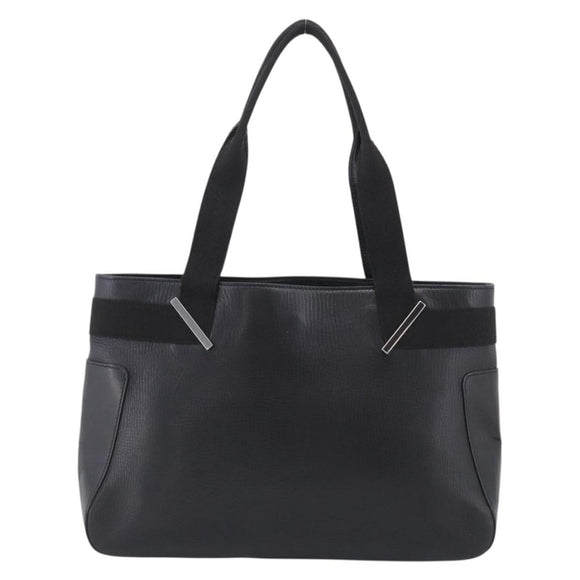GUCCI Hand Bag Leather Black Silver 73983 Auth BA16769