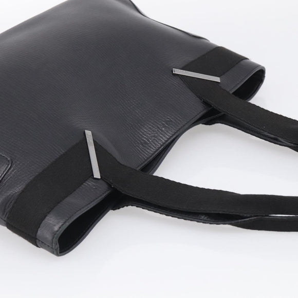 GUCCI Hand Bag Leather Black Silver 73983 Auth BA16769
