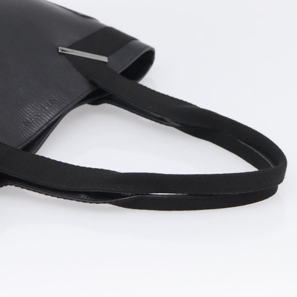 GUCCI Hand Bag Leather Black Silver 73983 Auth BA16769