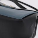 Valentino Hand Bag Leather 2way Gray Gold Tone Auth BA16776A-13
