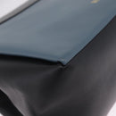 Valentino Hand Bag Leather 2way Gray Gold Tone Auth BA16776A-14
