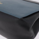 Valentino Hand Bag Leather 2way Gray Gold Tone Auth BA16776A-15