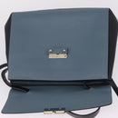 Valentino Hand Bag Leather 2way Gray Gold Tone Auth BA16776A-18