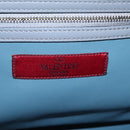 Valentino Hand Bag Leather 2way Gray Gold Tone Auth BA16776A-20