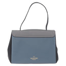 Valentino Hand Bag Leather 2way Gray Gold Tone Auth BA16776A-3