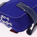 Valentino Shoulder Bag Canvas Blue Silver Auth BA16778V-14