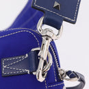 Valentino Shoulder Bag Canvas Blue Silver Auth BA16778V-16