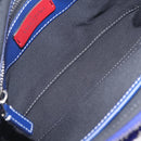 Valentino Shoulder Bag Canvas Blue Silver Auth BA16778V-20