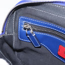 Valentino Shoulder Bag Canvas Blue Silver Auth BA16778V-23