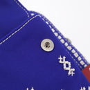 Valentino Shoulder Bag Canvas Blue Silver Auth BA16778V-26