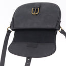 Christian Dior Trotter Shoulder Bag PVC Black Gold Tone Auth BA16780-15