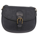 Christian Dior Trotter Shoulder Bag PVC Black Gold Tone Auth BA16780-2