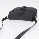Christian Dior Trotter Shoulder Bag PVC Black Gold Tone Auth BA16780-6