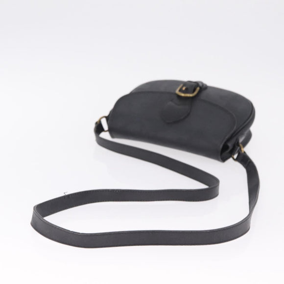 Christian Dior Trotter Shoulder Bag PVC Black Gold Tone Auth BA16780