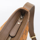 GUCCI GG Canvas Shoulder Bag Orange Gold Tone 337598 Auth BA16781-16