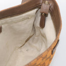 GUCCI GG Canvas Shoulder Bag Orange Gold Tone 337598 Auth BA16781-19