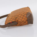 GUCCI GG Canvas Shoulder Bag Orange Gold Tone 337598 Auth BA16781-4