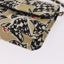 CHANEL Mini Matelasse Chain Shoulder Bag Canvas Beige Gold Tone CC Auth BA16785M-11