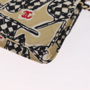 CHANEL Mini Matelasse Chain Shoulder Bag Canvas Beige Gold Tone CC Auth BA16785M-13