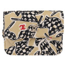 CHANEL Mini Matelasse Chain Shoulder Bag Canvas Beige Gold Tone CC Auth BA16785M-2