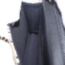 CHANEL Mini Matelasse Chain Shoulder Bag Canvas Beige Gold Tone CC Auth BA16785M-22