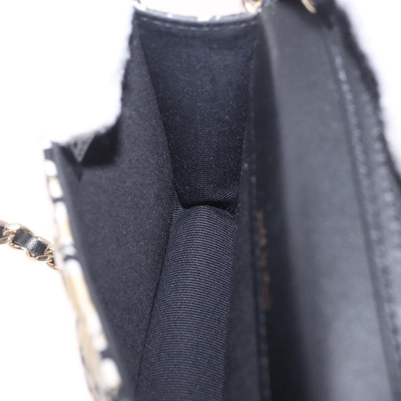CHANEL Mini Matelasse Chain Shoulder Bag Canvas Beige Gold Tone CC Auth BA16785M