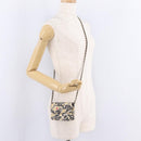 CHANEL Mini Matelasse Chain Shoulder Bag Canvas Beige Gold Tone CC Auth BA16785M-24