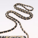 CHANEL Mini Matelasse Chain Shoulder Bag Canvas Beige Gold Tone CC Auth BA16785M-8