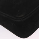 Salvatore Ferragamo Vala Shoulder Bag Suede Black Gold Tone Auth BA16787-12