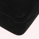 Salvatore Ferragamo Vala Shoulder Bag Suede Black Gold Tone Auth BA16787-14