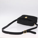 Salvatore Ferragamo Vala Shoulder Bag Suede Black Gold Tone Auth BA16787-7