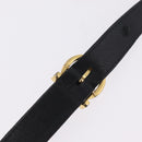 Salvatore Ferragamo Vala Shoulder Bag Suede Black Gold Tone Auth BA16787-9