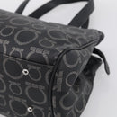 Salvatore Ferragamo Gancini Tote Bag PVC Leather Black Silver Auth BA16796V-10