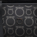Salvatore Ferragamo Gancini Tote Bag PVC Leather Black Silver Auth BA16796V-14