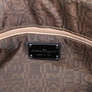 Salvatore Ferragamo Gancini Tote Bag PVC Leather Black Silver Auth BA16796V-16
