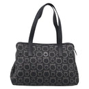Salvatore Ferragamo Gancini Tote Bag PVC Leather Black Silver Auth BA16796V-2